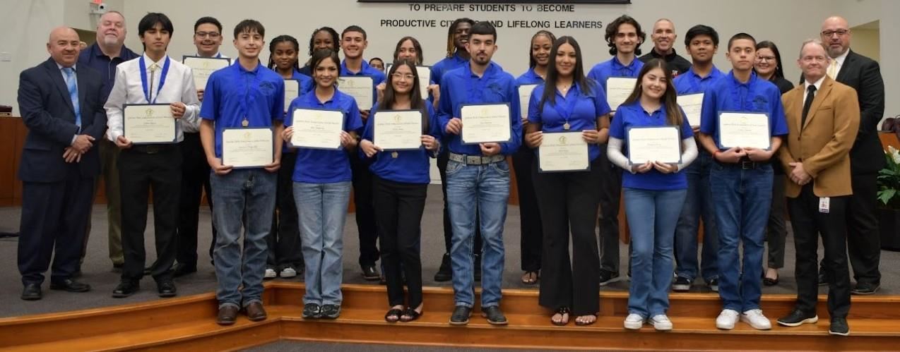  Galena Park ISD Superintendent’s Student Advisory Board Members Recognized for Their Service